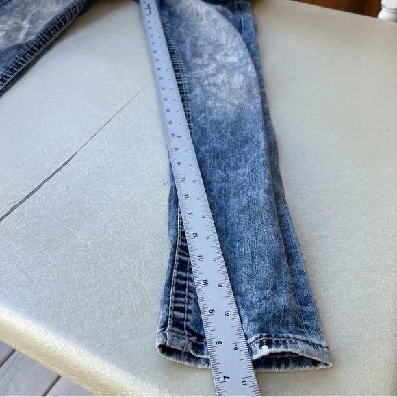 Rock Revival Mid Rise Ankle Skinny Jeans with Embroidered Pockets Women size 26 - Picture 7 of 9